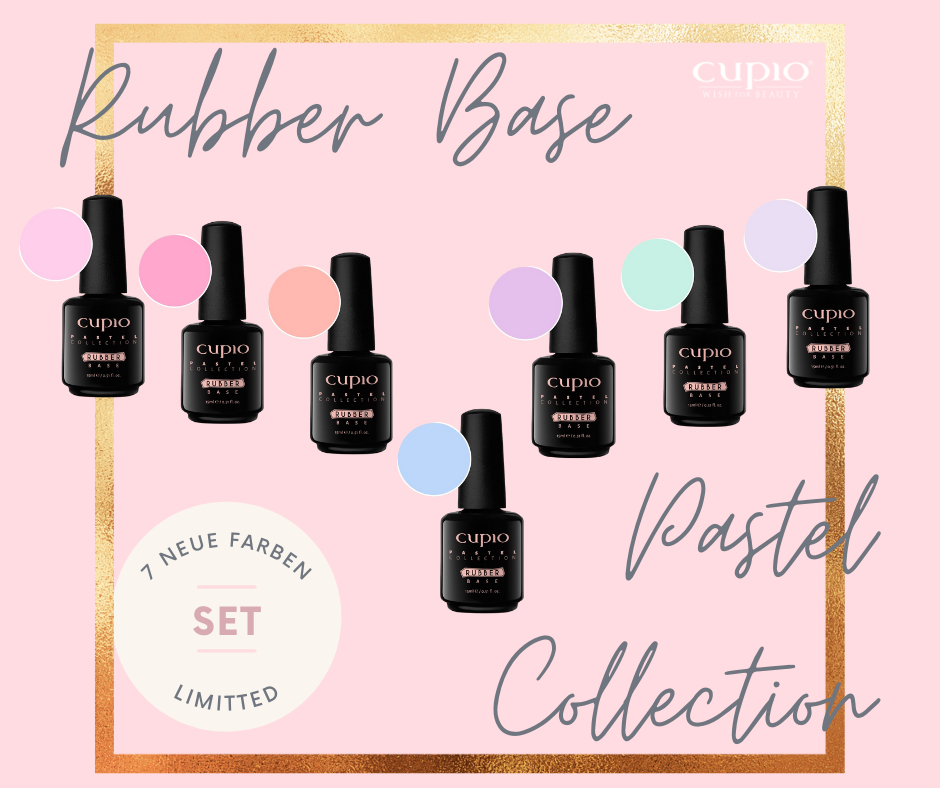 Cupio Rubber Base Pastel Collection 15 ml - 7er Set